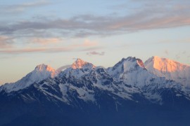 Langtang Himal range at dawn.